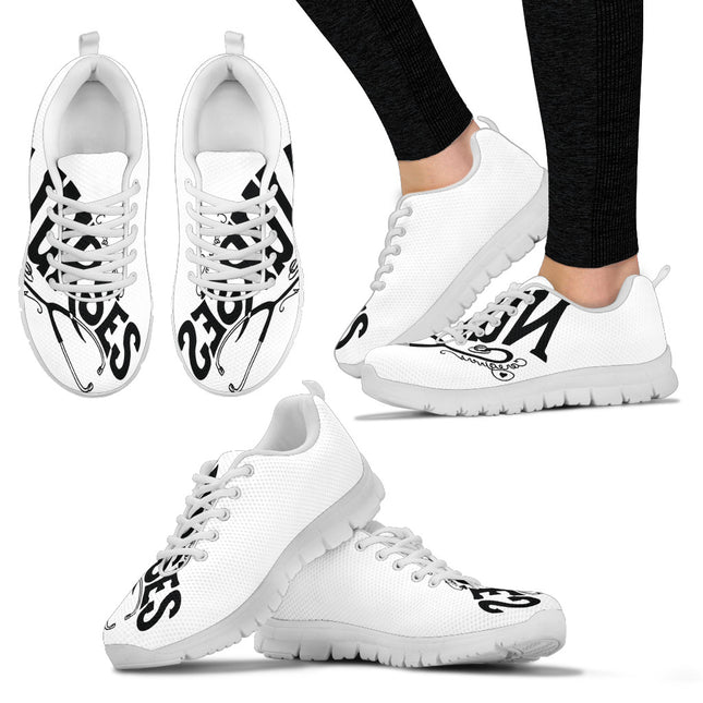 Women's White Nurse Sneakers With Nurse Logo