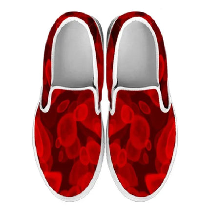 Red Blood Cell Nurse Slip Ons Sneakers