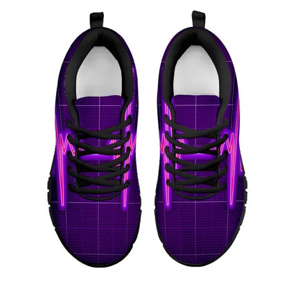 Purple Nurse Cardiogram Sneakers
