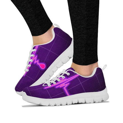 Purple Nurse Cardiogram Sneakers