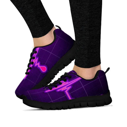 Purple Nurse Cardiogram Sneakers