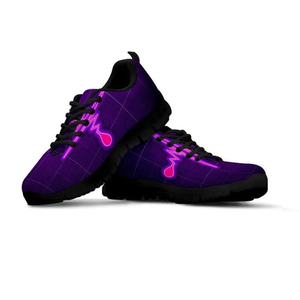 Purple Nurse Cardiogram Sneakers