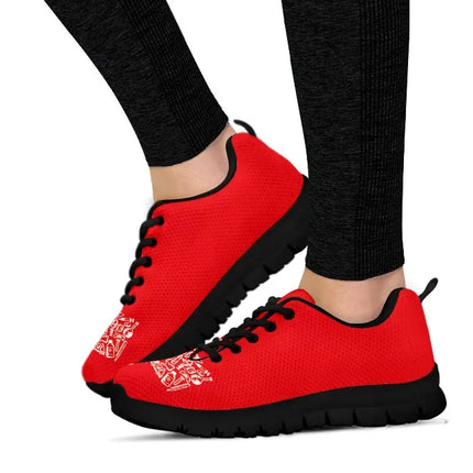 Women's Red Nurse Sneakers With White Cross