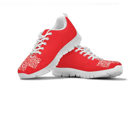 Women's Red Nurse Sneakers With White Cross