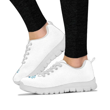 White Nurse Sneakers With Light Blue Heart