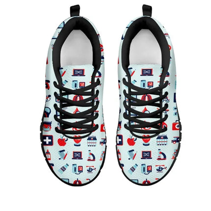 Women's Mesh Pale Blue Nurse Sneakers