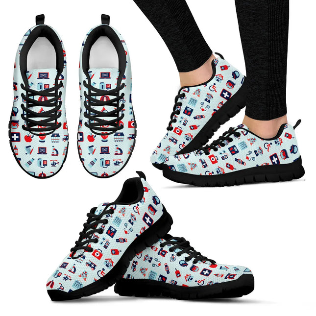Women's Mesh Pale Blue Nurse Sneakers