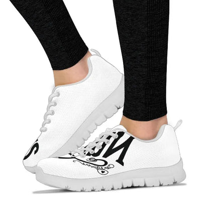 Women's White Nurse Sneakers With Nurse Logo