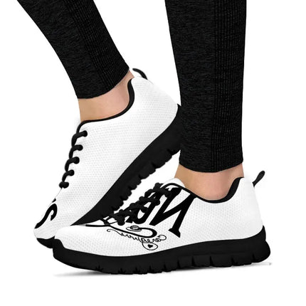 Women's White Nurse Sneakers With Nurse Logo